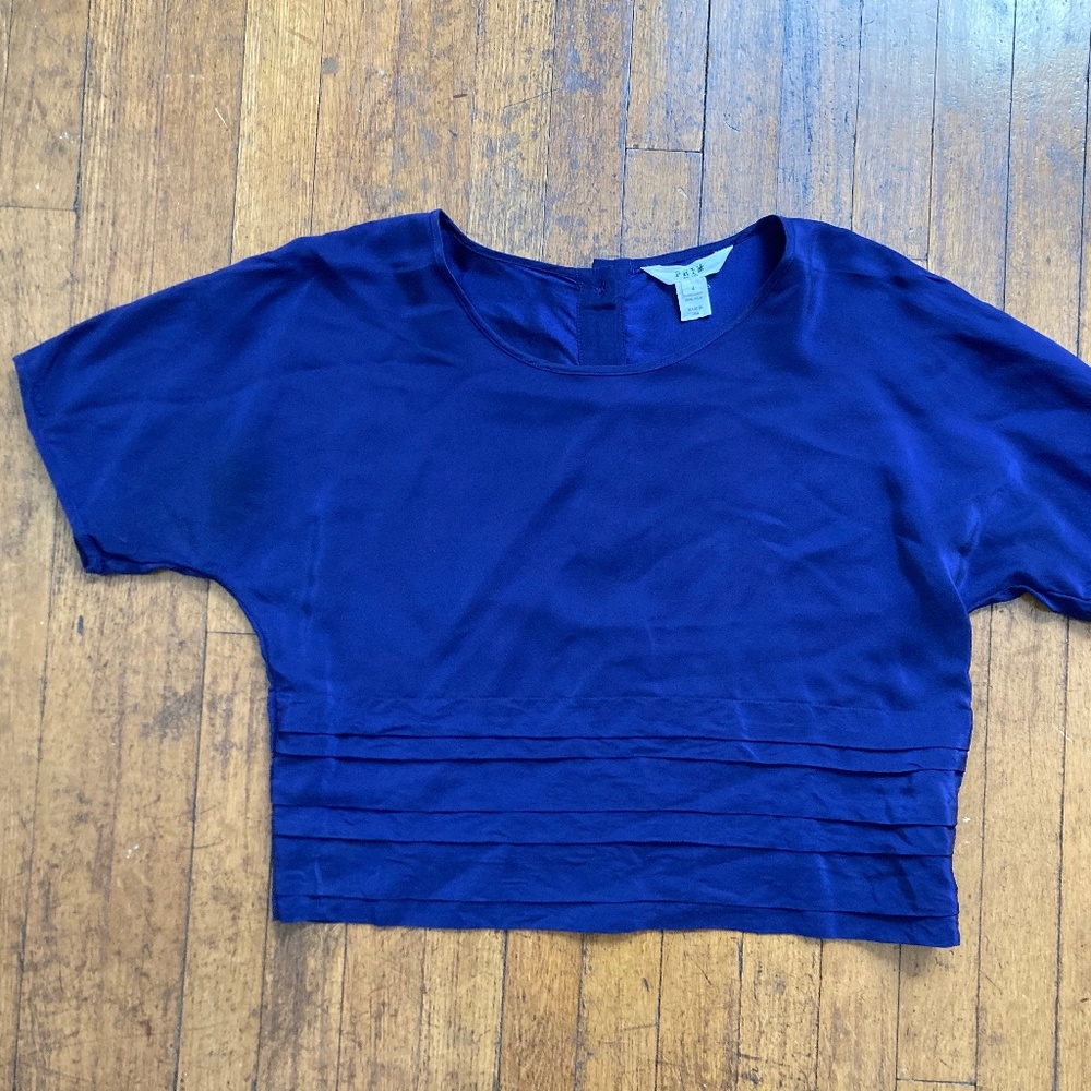 Boxy Silk Crop Top